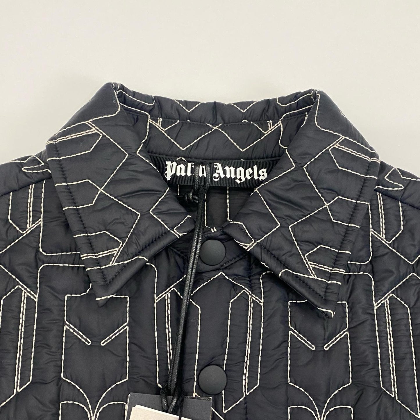 Palm Angels | パームエンジェルス All Monogram quilted nylon jacket その他トップス PMEA251E23FAB001 シャツジャケット 2023A/W ブラック サイズ：XS【姫路東店】