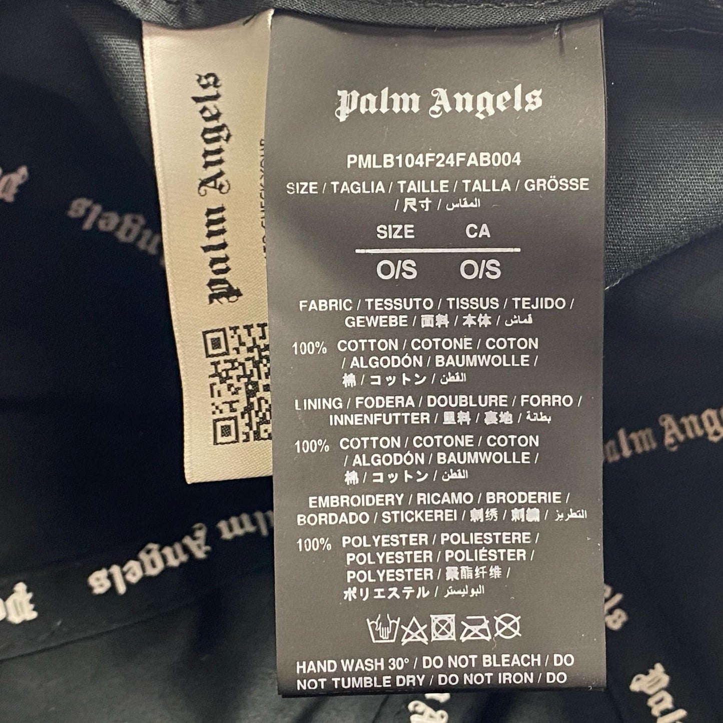 Palm Angels | パームエンジェルス Monogram Hat キャップ PMLB104F24FAB004 ベースボールキャップ 2024A/W ブラック【姫路東店】