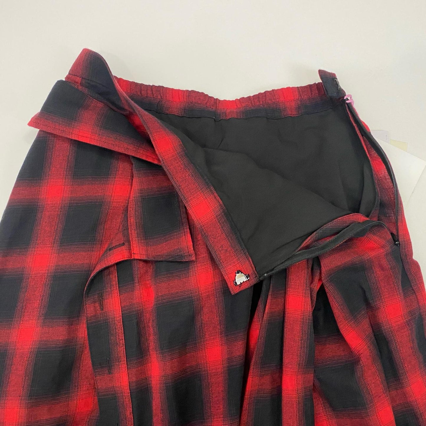 furfur | ファーファー シャツドッキングチェックスカート スカート RWFS254054 2025A/W ｻｲｽﾞ:F レッド【姫路東店】
