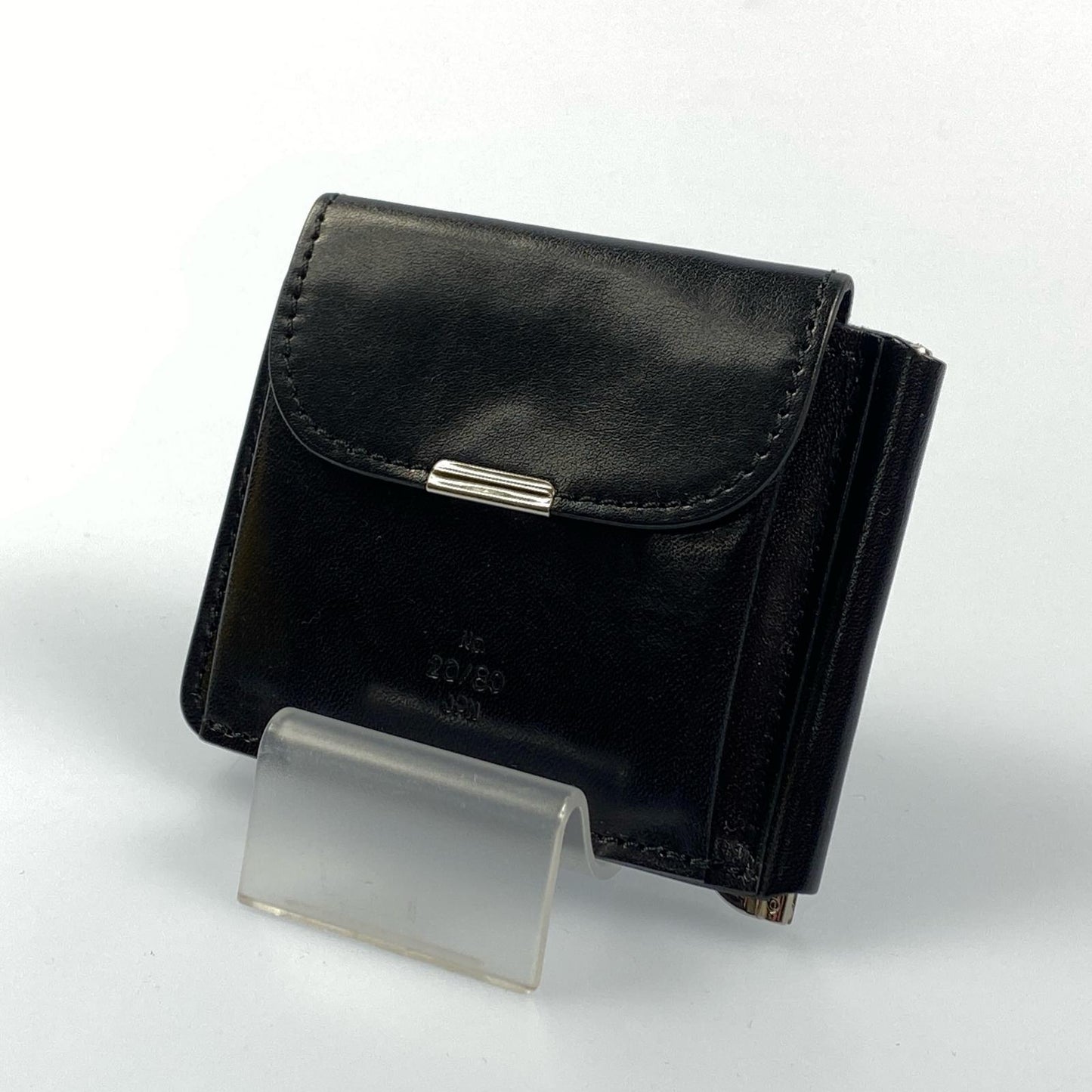 TOCHIGI LEATHER CLIP WALLET 札入れ W016 マネークリップ付札入れ ブラック【姫路東店】