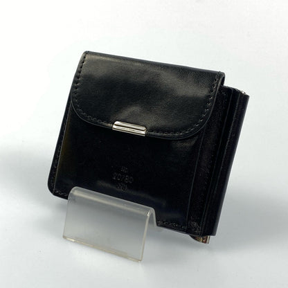 TOCHIGI LEATHER CLIP WALLET 札入れ W016 マネークリップ付札入れ ブラック【姫路東店】