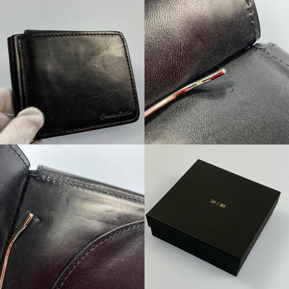TOCHIGI LEATHER CLIP WALLET 札入れ W016 マネークリップ付札入れ ブラック【姫路東店】