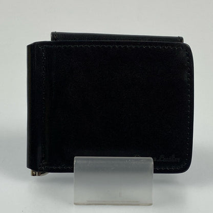 TOCHIGI LEATHER CLIP WALLET 札入れ W016 マネークリップ付札入れ ブラック【姫路東店】