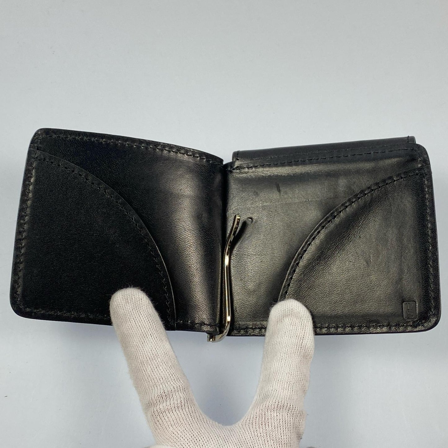 TOCHIGI LEATHER CLIP WALLET 札入れ W016 マネークリップ付札入れ ブラック【姫路東店】