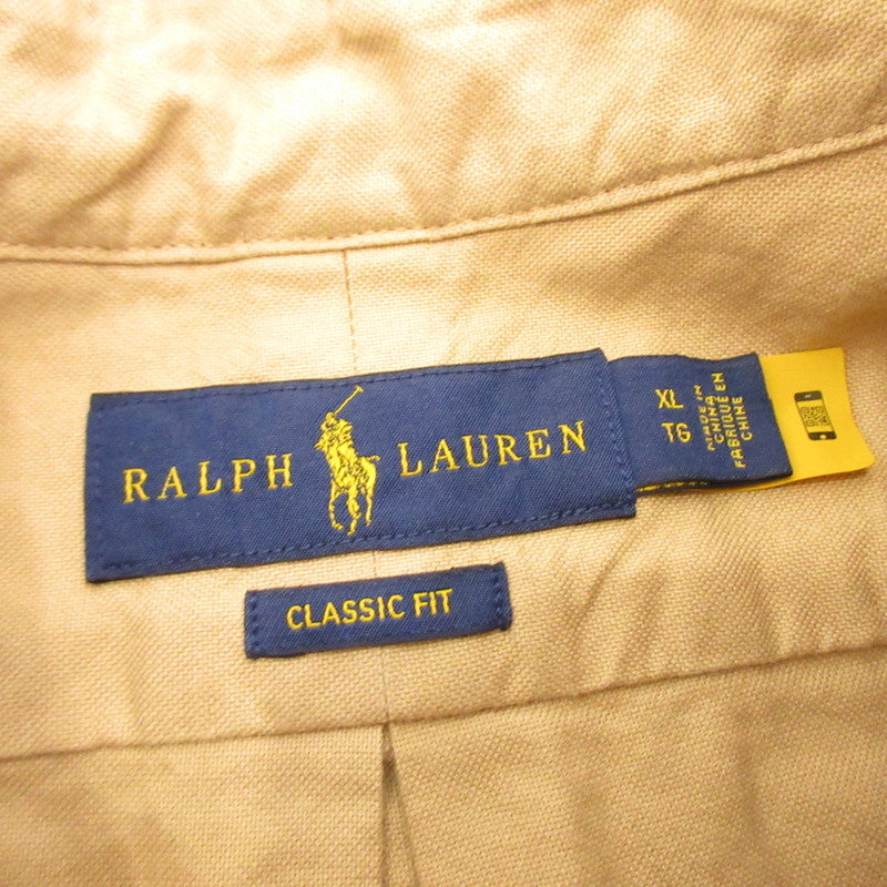 【中古】RALPH LAUREN | ラルフローレン CLASSIC FIT 長袖シャツ ベージュ サイズ：XL