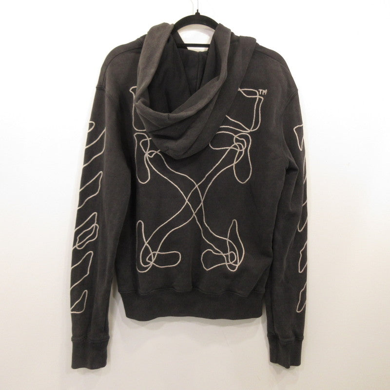 OFF-WHITE | OFF-WHITE ABSTRACT ARROWS SLIM HOODIE OMBB034F19E30011 Authentic Domestic Product Black Size: S