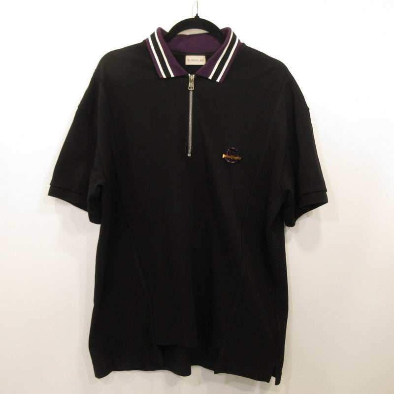 MONCLER | Moncler POLO MANICA CORTA Polo Shirt E209L8300080 ×Palm Angels/Domestic Authentic Black Size: L