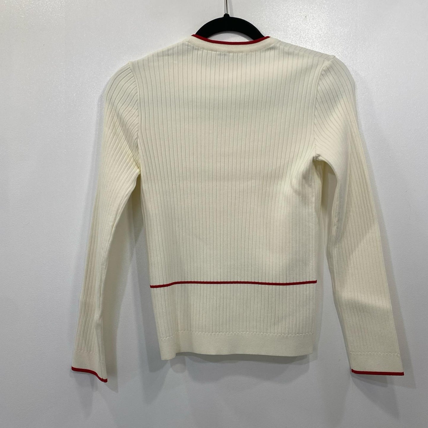 Valentino | ヴァレンチノ Embroidered Logo Ribbed Jumper ニット TB3KC10T58A 2020AW ホワイト サイズ：M【姫路東店】