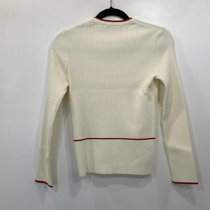 Valentino | ヴァレンチノ Embroidered Logo Ribbed Jumper ニット TB3KC10T58A 2020AW ホワイト サイズ：M【姫路東店】