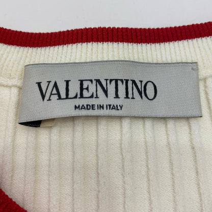 Valentino | ヴァレンチノ Embroidered Logo Ribbed Jumper ニット TB3KC10T58A 2020AW ホワイト サイズ：M【姫路東店】