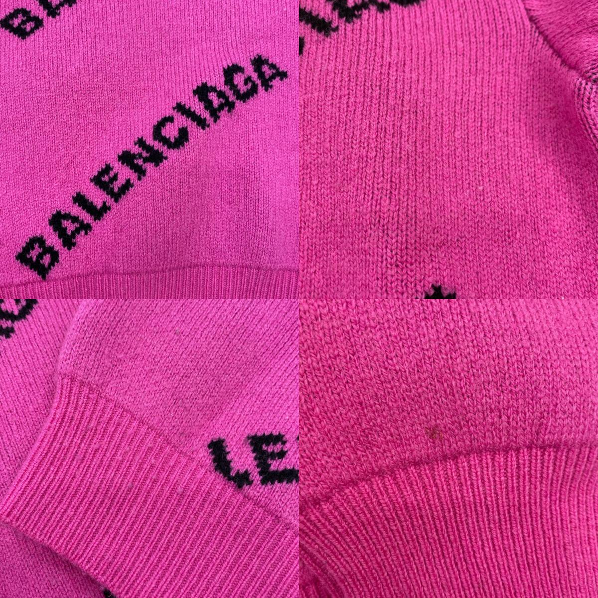 BALENCIAGA | Balenciaga Jacquard Logo Knit 510243 Pink Size: 34
