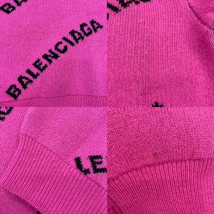 BALENCIAGA | Balenciaga Jacquard Logo Knit 510243 Pink Size: 34