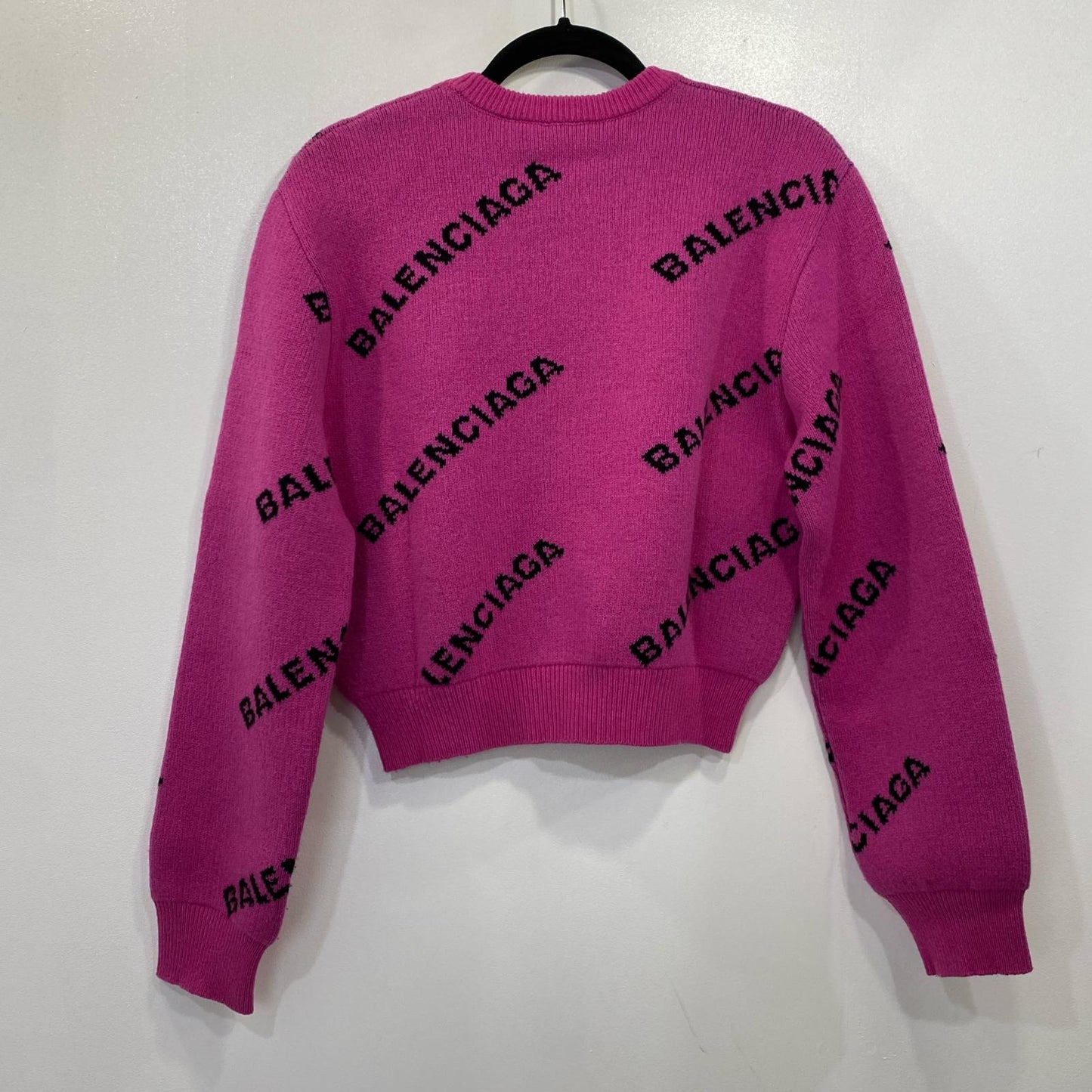 BALENCIAGA | Balenciaga Jacquard Logo Knit 510243 Pink Size: 34