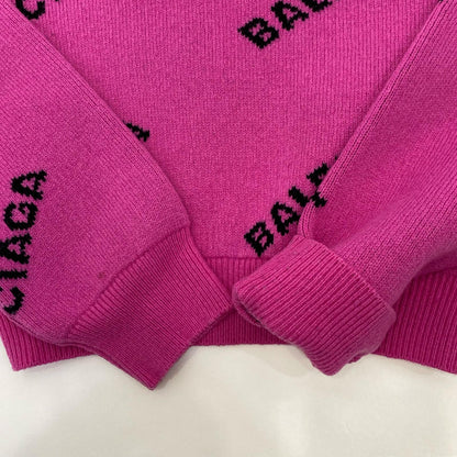 BALENCIAGA | Balenciaga Jacquard Logo Knit 510243 Pink Size: 34