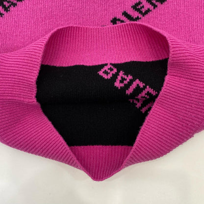 BALENCIAGA | Balenciaga Jacquard Logo Knit 510243 Pink Size: 34