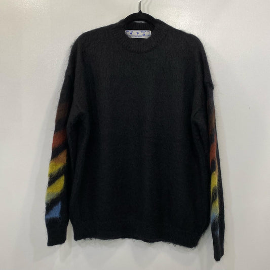 OFF-WHITE | オフホワイト Diag Brushed Mohair Crewenck Sweater セーター OMHA036F20KNI001 ブラック サイズ：S