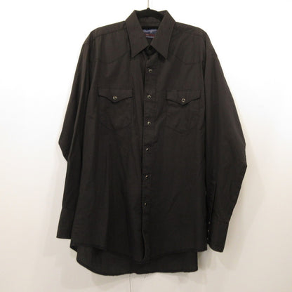 Wrangler | Wrangler Western Long Sleeve Shirt Year: 80s Black