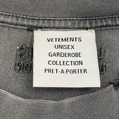 VETEMENTS | ヴェトモンベトモン TEASE ME FADED T-SHIRT 半袖Ｔシャツ UE63TR280B 並行品 チャコールグレー サイズ：S【姫路東店】