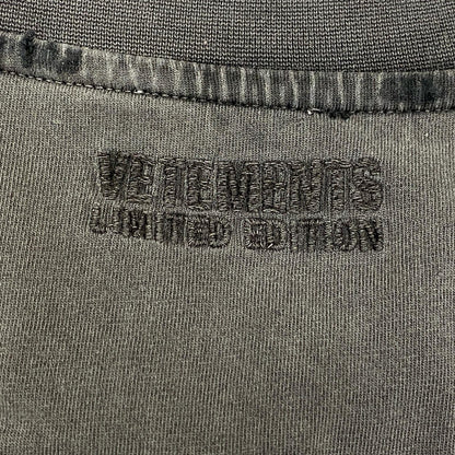 VETEMENTS | ヴェトモンベトモン TEASE ME FADED T-SHIRT 半袖Ｔシャツ UE63TR280B 並行品 チャコールグレー サイズ：S【姫路東店】