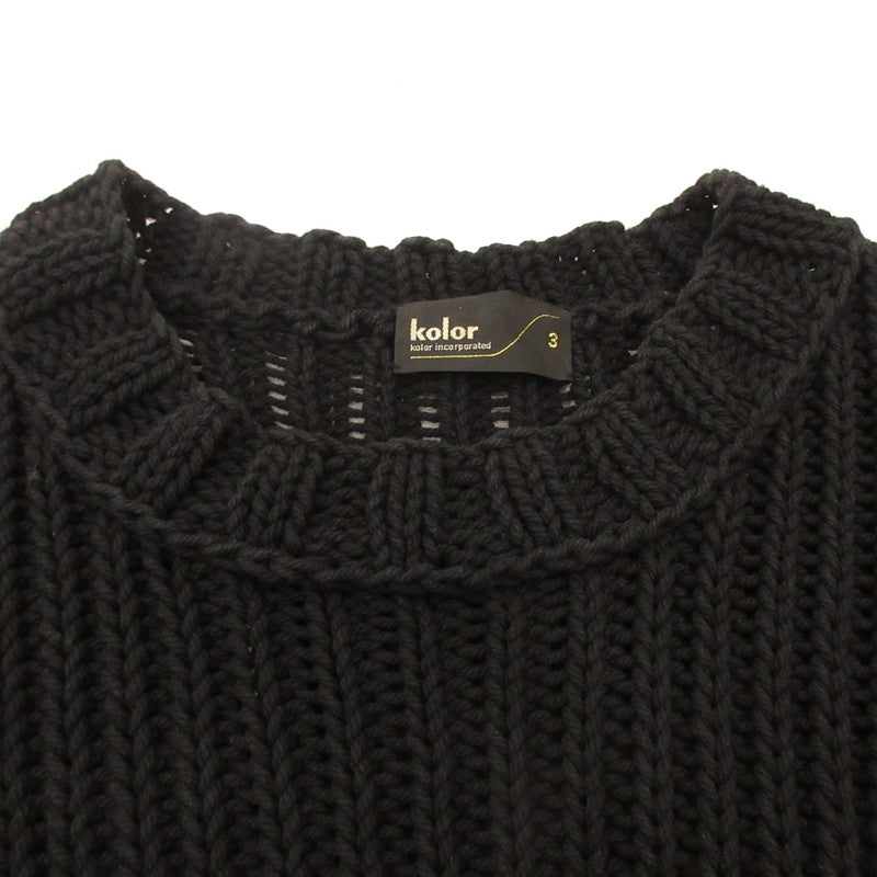 kolor | kolor Sweater 12SCM-N07303 Black Size: 3