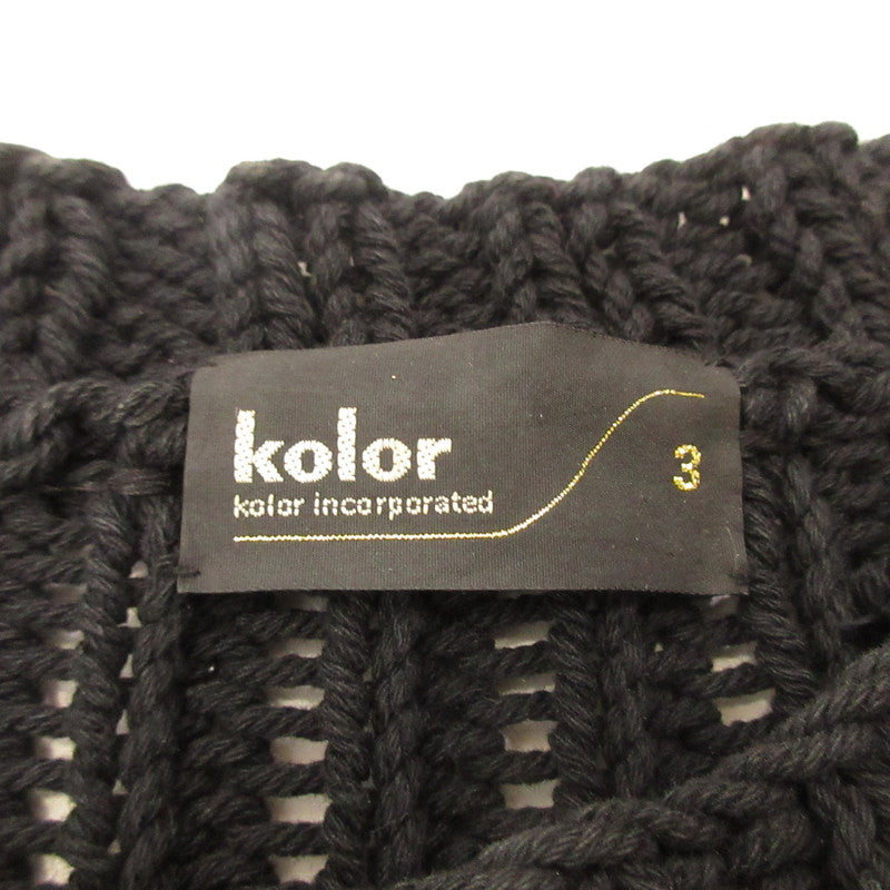 kolor | kolor Sweater 12SCM-N07303 Black Size: 3