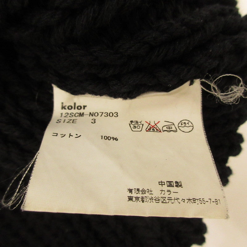 kolor | kolor Sweater 12SCM-N07303 Black Size: 3