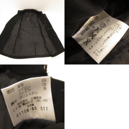 BLACKBARRETT by NEIL BARRETT | Blackbarrett by Neil Barrett Pea Coat R1F82-222-09 Domestic Authentic Black Size: 2