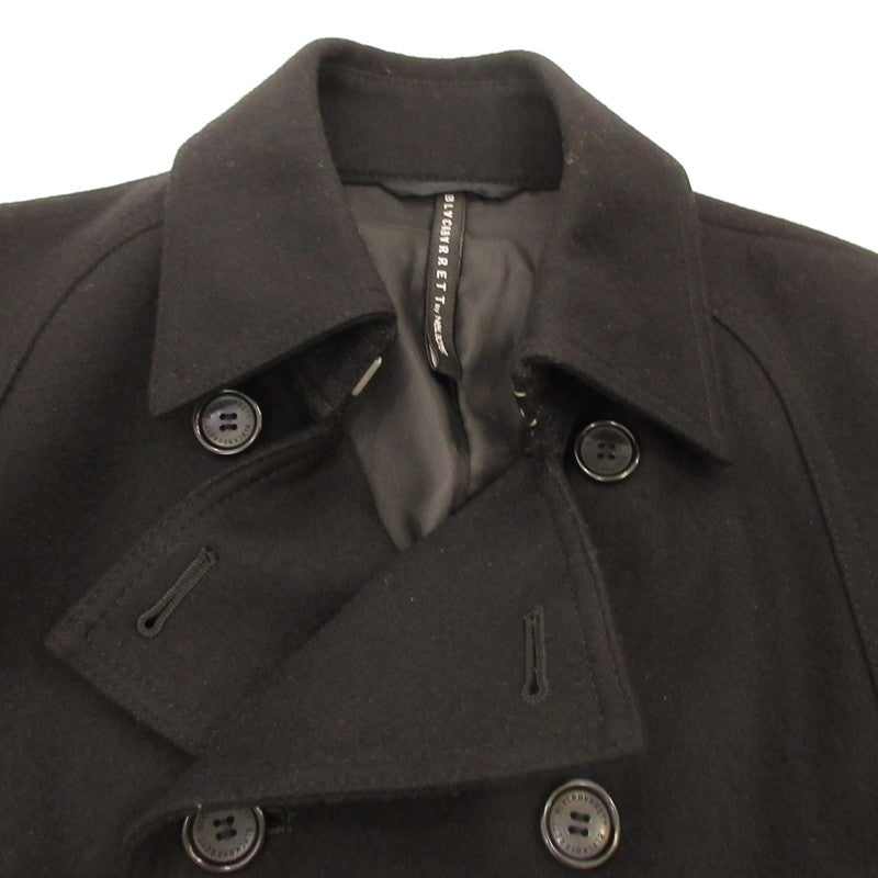 BLACKBARRETT by NEIL BARRETT | Blackbarrett by Neil Barrett Pea Coat R1F82-222-09 Domestic Authentic Black Size: 2