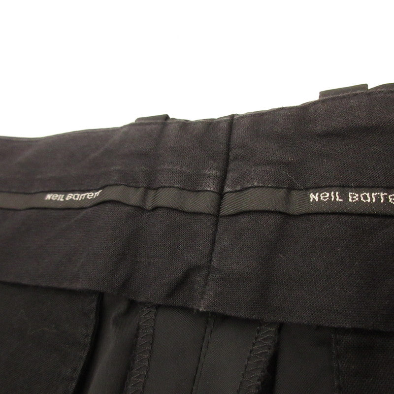 NEIL BARRETT | ニールバレット MATT NYLON RIB CUFFS TROUSER パンツ PBPA78SH-A019 国内正規品 ブラック