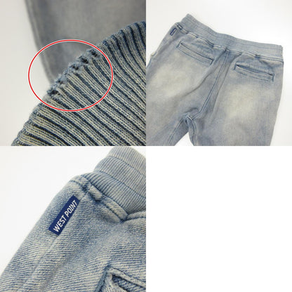 Indigo Easy Denim Pants SLH-22AW001 Blue Size: M