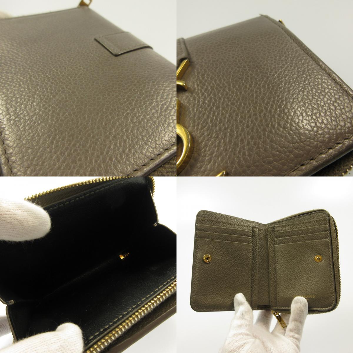 SAINT LAURENT | Saint Laurent Compact Zip Wallet YSL Line Long Wallet 532867