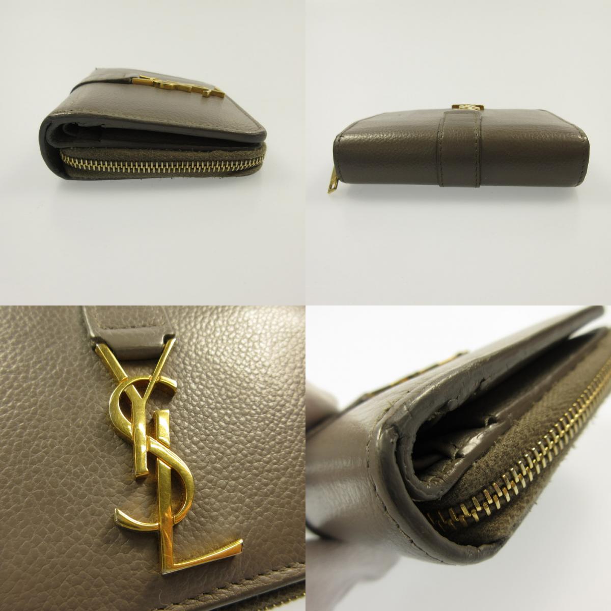 SAINT LAURENT | Saint Laurent Compact Zip Wallet YSL Line Long Wallet 532867