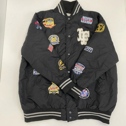 Lafayette | ラファイエット LFYT ALL OVER EMBLEM SATIN VARSITY JACKET ミリタリージャケット LS231001 MA-1 ブラック サイズ：XXL【姫路東店】