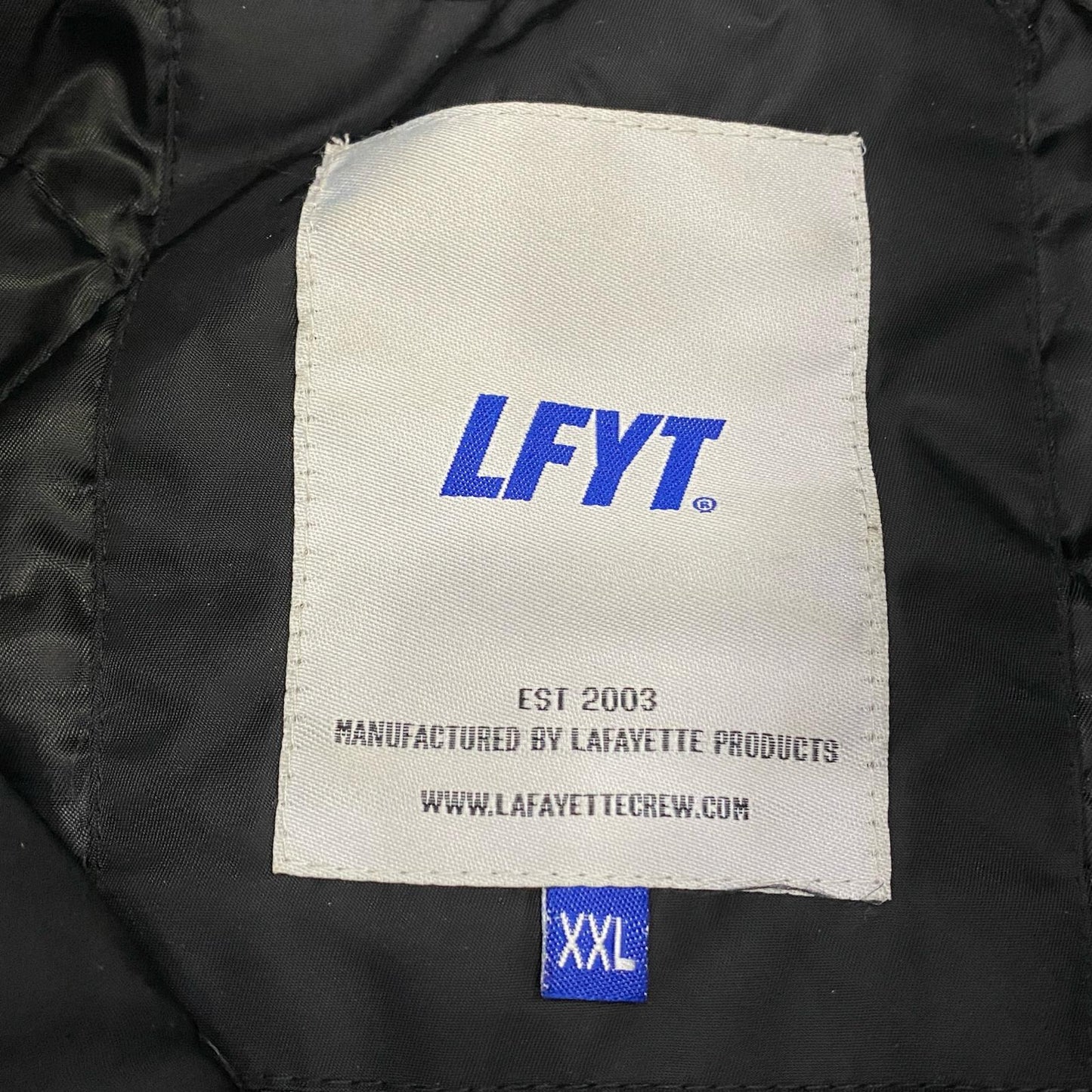 Lafayette | ラファイエット LFYT ALL OVER EMBLEM SATIN VARSITY JACKET ミリタリージャケット LS231001 MA-1 ブラック サイズ：XXL【姫路東店】