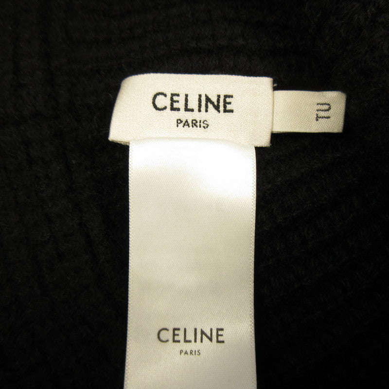 CELINE | Celine Triomphe Crocheted Bucket Hat / Cashmere Hat 2A80T384D.38NO Authentic Domestic Product Black