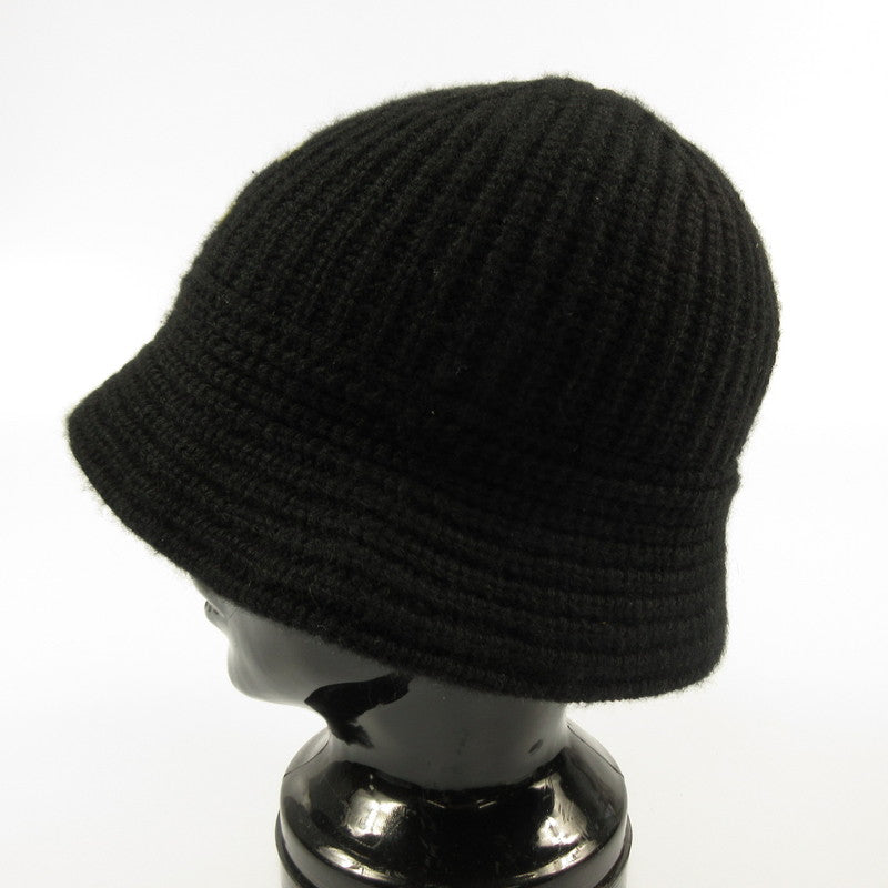 CELINE | Celine Triomphe Crocheted Bucket Hat / Cashmere Hat 2A80T384D.38NO Authentic Domestic Product Black