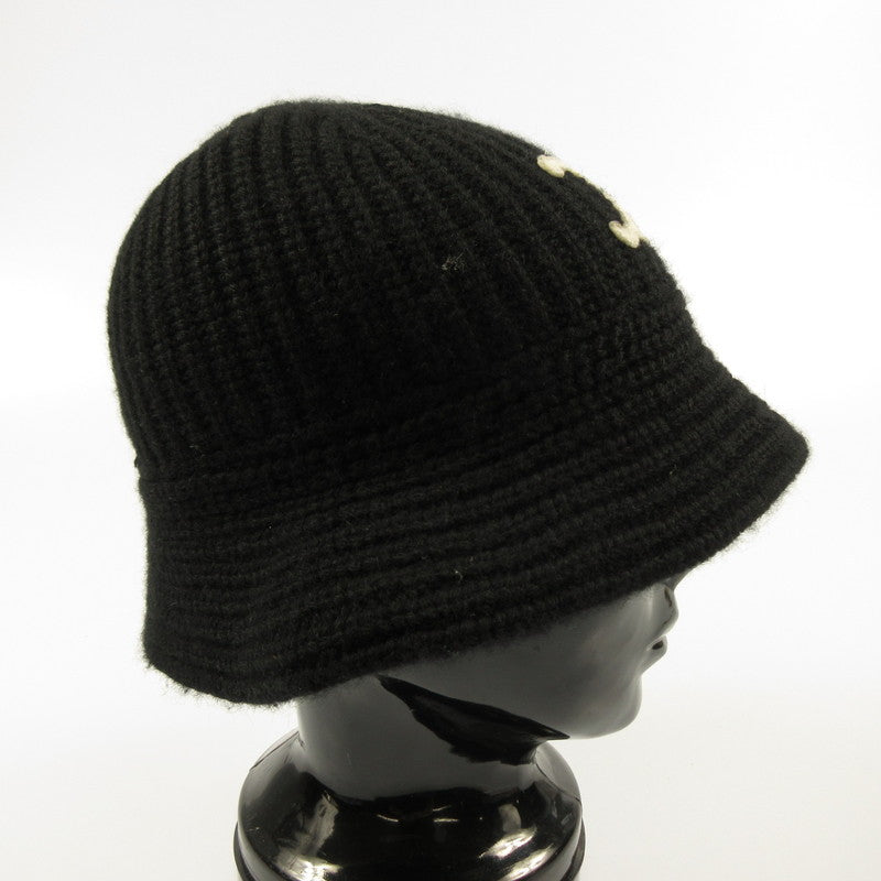 CELINE | Celine Triomphe Crocheted Bucket Hat / Cashmere Hat 2A80T384D.38NO Authentic Domestic Product Black