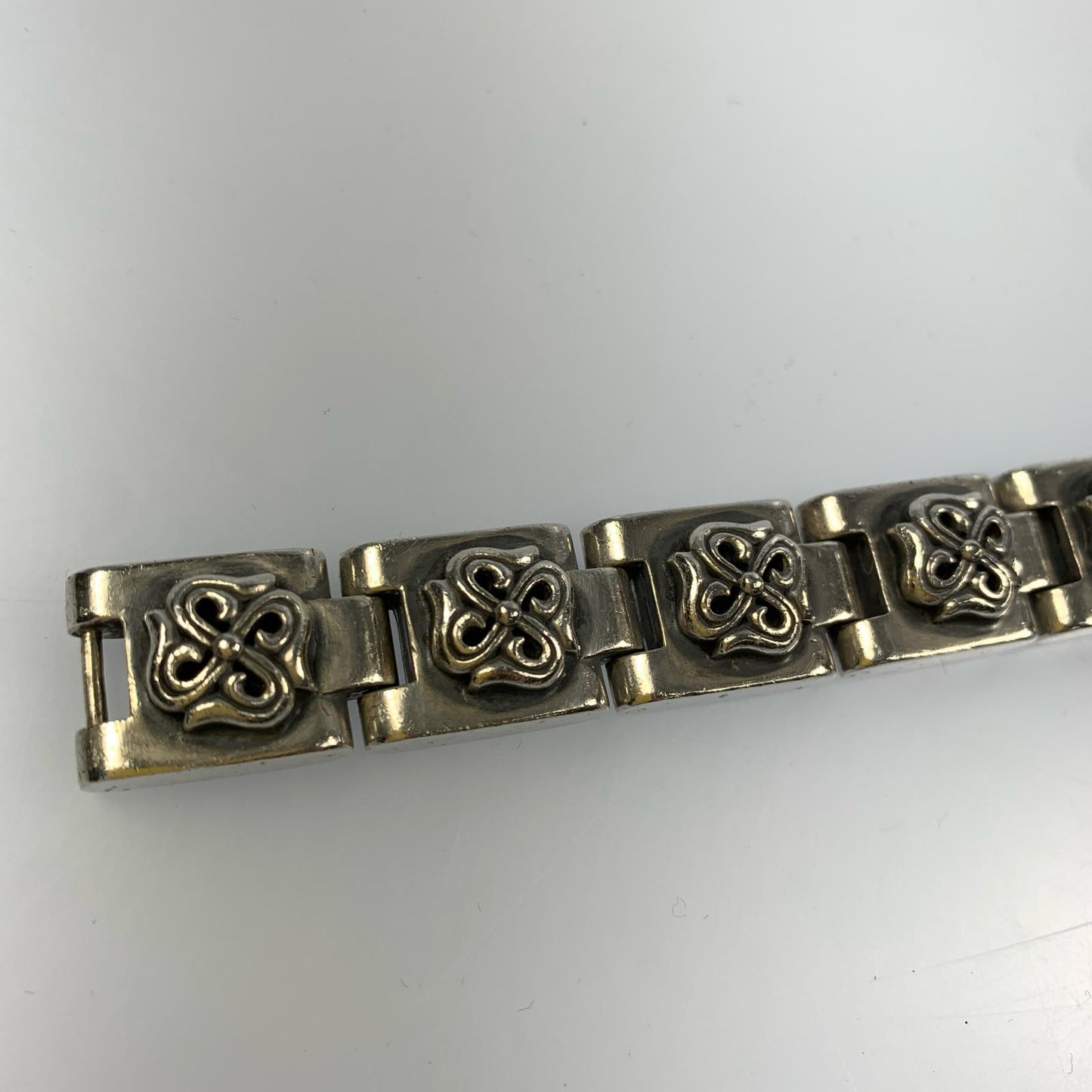 S Cross Block Bracelet BR-8 Silver