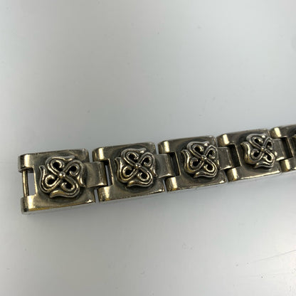 S Cross Block Bracelet BR-8 Silver