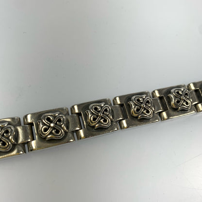 S Cross Block Bracelet BR-8 Silver
