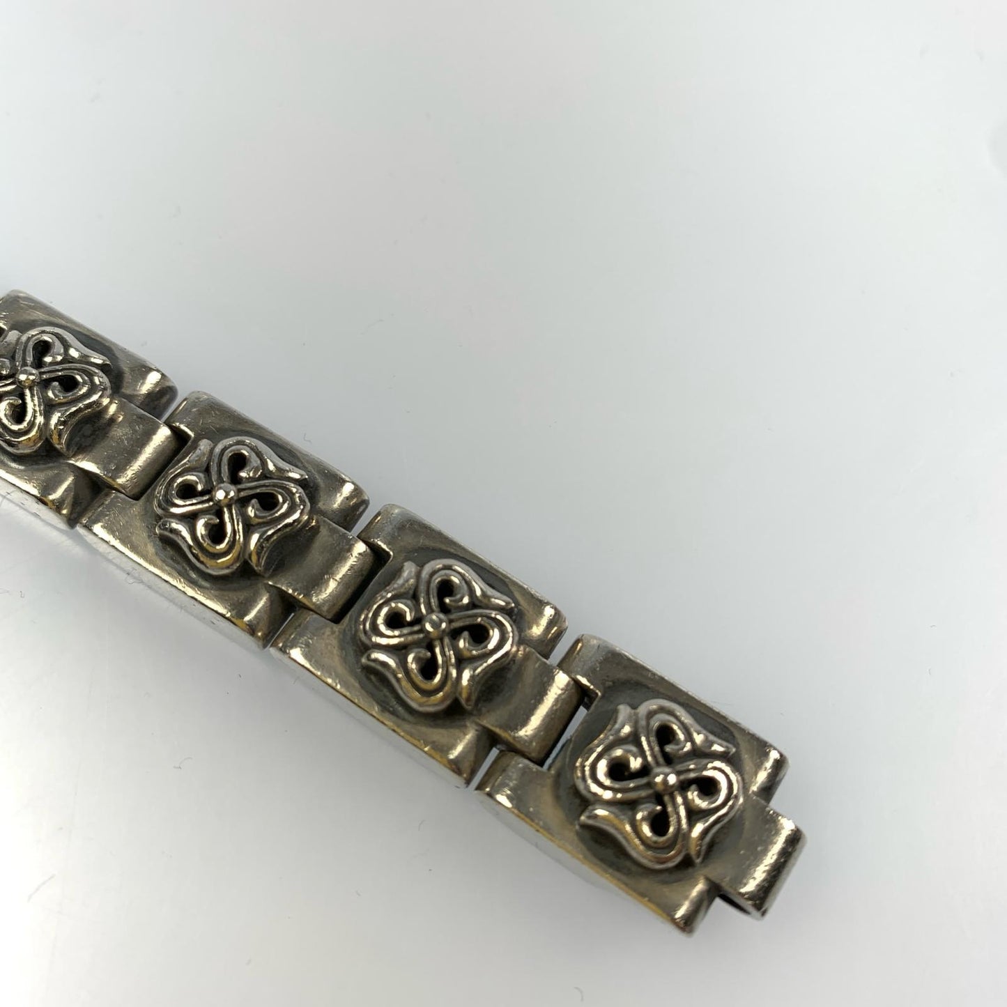 S Cross Block Bracelet BR-8 Silver