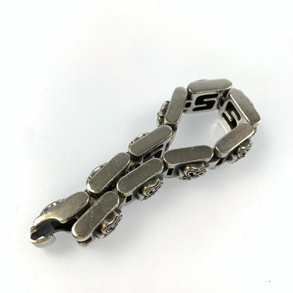 S Cross Block Bracelet BR-8 Silver