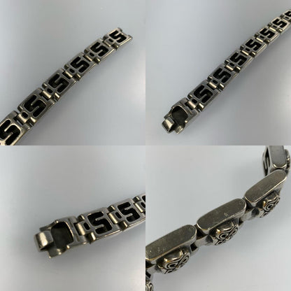 S Cross Block Bracelet BR-8 Silver