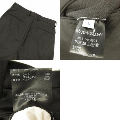 Steven Alan | Steven Alan Vintage Twill Two-Pleat Dress Trousers Pants 8114-1-000004 Black Size: L