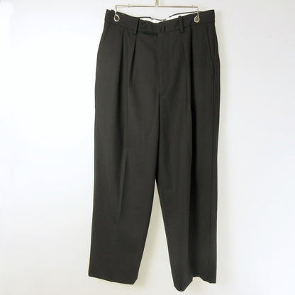 Steven Alan | Steven Alan Vintage Twill Two-Pleat Dress Trousers Pants 8114-1-000004 Black Size: L