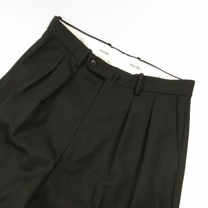 Steven Alan | Steven Alan Vintage Twill Two-Pleat Dress Trousers Pants 8114-1-000004 Black Size: L