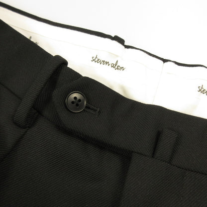 Steven Alan | Steven Alan Vintage Twill Two-Pleat Dress Trousers Pants 8114-1-000004 Black Size: L
