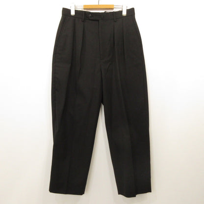 Steven Alan | Steven Alan Cross Twill In Two Pleated Dress Trousers Pants 8114-155-1082 Black Size: L