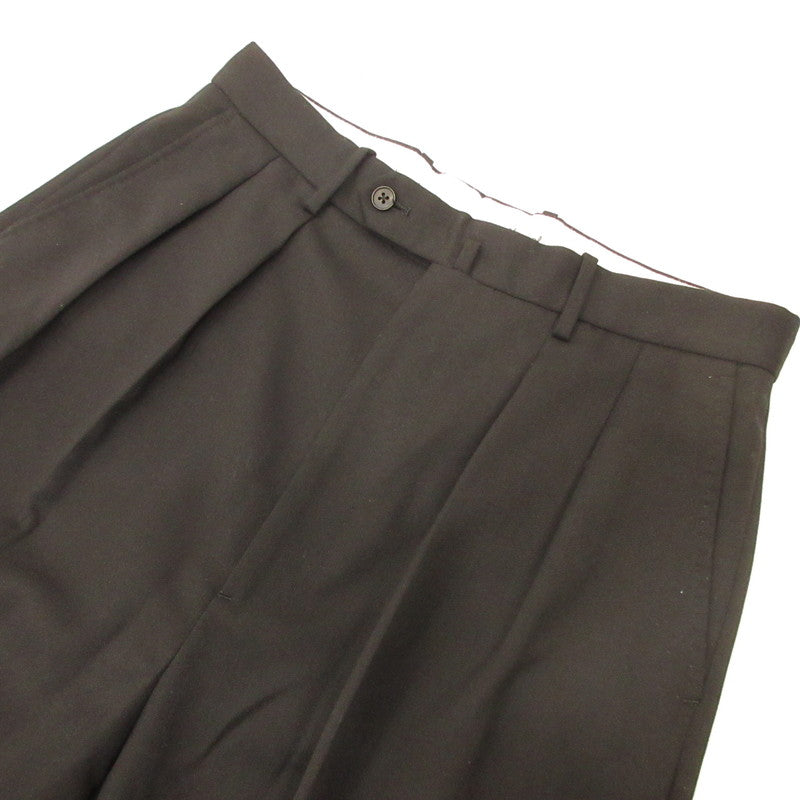 Steven Alan | Steven Alan Cross Twill In Two Pleated Dress Trousers Pants 8114-155-1082 Black Size: L