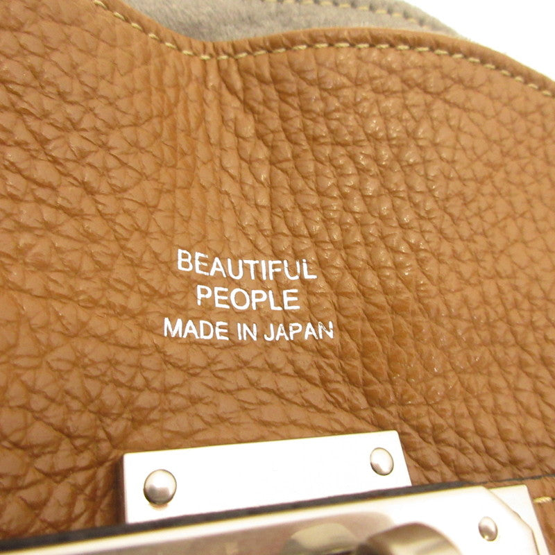 beautiful people | ビューティフルピープル レザーマーケットバッグ ハンドバッグ 1445611952 ブラウン